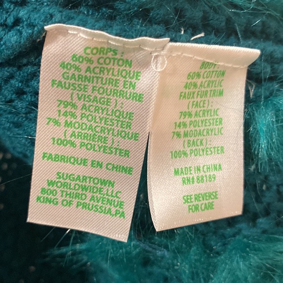 Women's Teal Ruffled Cardigan - Picture 4 of 7